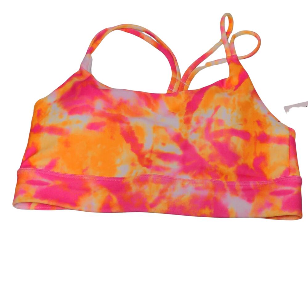 Wildfox Sweat Sports Bra in Pink and Orange Tie Dye – Size M – NWT